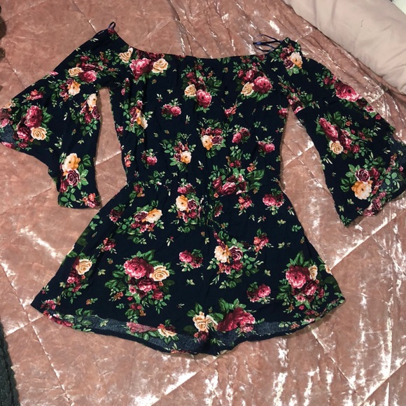 Ambiance Pants - Floral Bell Sleeve Romper